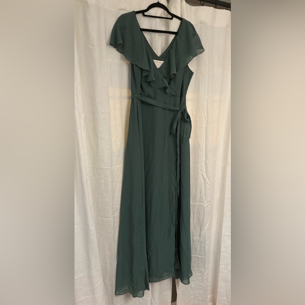 Birdy Grey Eucalyptus Maxi Dress with Ruffle Accents